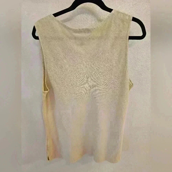 Cut Loose Women's XL  Solid Linen - V-Neck Bias Tank Lagenlook - Picture 2 of 10